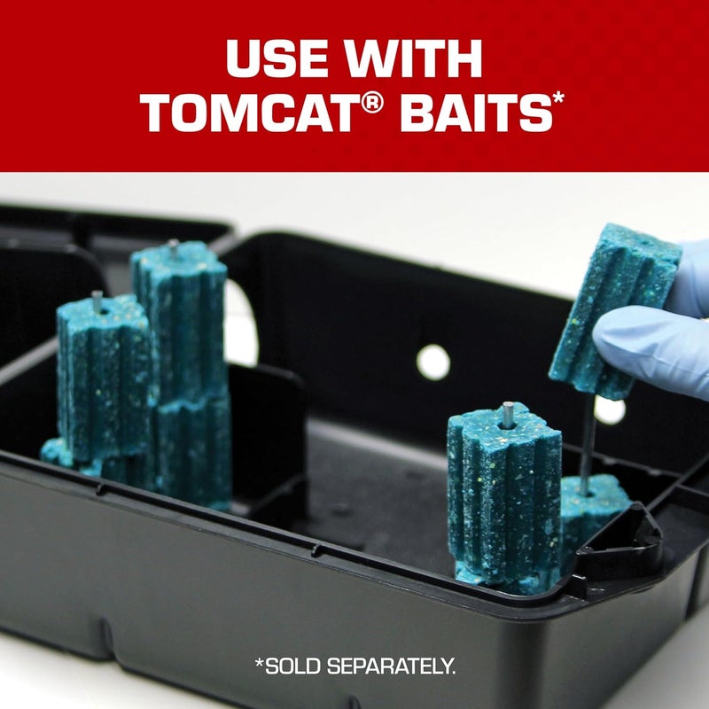 TOMCAT Rodent Station, Includes 1 Rodent Station with 4 Bait Securing Rods and 1 Security Key - Fits Rat or Mouse Sized Traps (Baits & Traps Sold Separately) - Use Indoors or Outdoors - Image 5